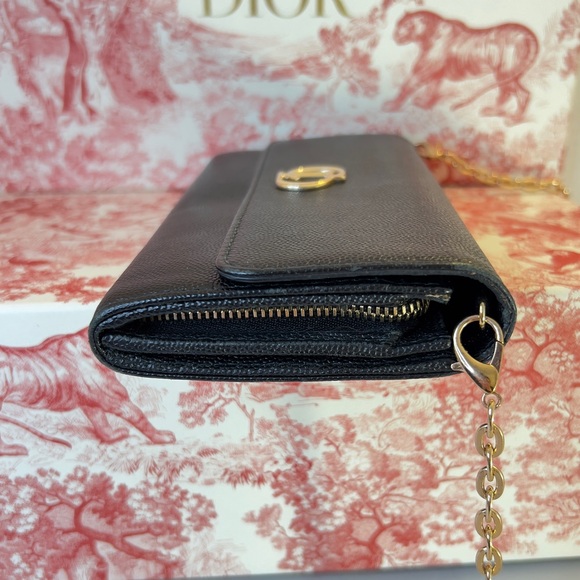 DIOR WOC in Black Grained Calfskin Authentic Christian Dior Clutch - Picture 3 of 8